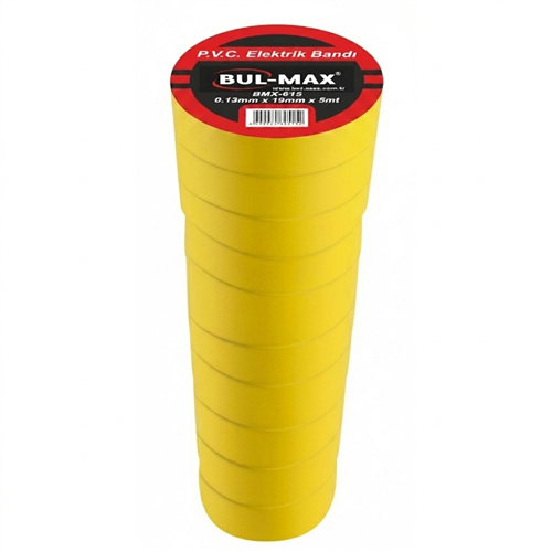 BULMAX ELEKTRİK BANDI SARI 19MM*10YDS BMX616